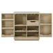 Oasis Dockside Natural Tan Oak and White 2 Door Bar Cabinet with LED