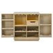 Oasis Dockside Natural Tan Oak and White 2 Door Bar Cabinet with LED