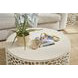 Oasis White Round Quartz Top Cocktail Table