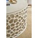 Oasis White Round Quartz Top Cocktail Table