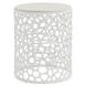 Oasis White Round Quartz Top Side Table
