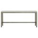 Oasis Antique Nickel Quartz Stone Top Console Table with 3 Stools