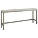 Oasis Antique Nickel Quartz Stone Top Console Table with 3 Stools