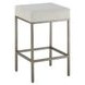 Oasis Antique Brass and Nomad Snow Performance Fabric Counter Height Console Stool