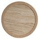 Azure Abaca and Travertine Round Side Table