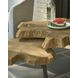 Oasis Natural Teak and Black Outdoor Free Form Nesting Table