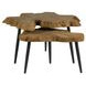 Oasis Natural Teak and Black Outdoor Free Form Nesting Table