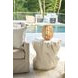 Azure White Concrete Free Form Cliffside Outdoor Accent Table
