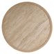 Azure Abaca and Travertine Round Occasional Table Set