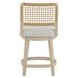 Oasis Dockside and Nomad Snow Performance Fabric Woven Back Swivel Counter Height Stool