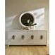 Azure White Coral Round Wall Mirror
