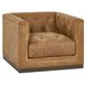 Quinn Winchester Sycamore Leather Upholstered Swivel Chair