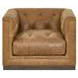 Quinn Winchester Sycamore Leather Upholstered Swivel Chair