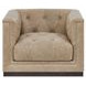 Quinn Nehir Caribou Leather Upholstered Swivel Chair