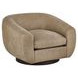 Fitz Vail Toffee Leather Upholstered Swivel Chair