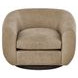 Fitz Vail Toffee Leather Upholstered Swivel Chair