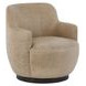 Chloe Nehir Caribou Leather Upholstered Swivel Chair