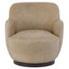 Chloe Nehir Caribou Leather Upholstered Swivel Chair