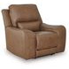 Spear Hill Caramel Leather Zero Gravity Power Recliner with USB Charging