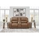 Spear Hill Caramel Leather 81" Zero Gravity Power Reclining Loveseat with USB Charging