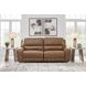 Spear Hill Caramel Leather Power Reclining Living Room Set