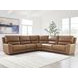 Spear Hill Caramel Leather 5 Piece Modular Power Reclining Sectional with USB Charging