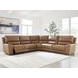 Spear Hill Caramel Leather 5 Piece Modular Power Reclining Sectional with USB Charging