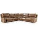 Spear Hill Caramel Leather 5 Piece Modular Power Reclining Sectional with USB Charging
