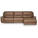 Spear Hill Caramel Leather 3 Piece Modular Reclining Sectional with RAF Chaise with USB Charging