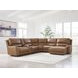 Spear Hill Caramel Leather 6 Piece Modular Power Reclining Sectional with RAF Chaise and USB Charging