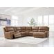 Spear Hill Caramel Leather 6 Piece Modular Power Reclining Sectional with RAF Chaise and USB Charging