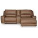 Spear Hill Caramel Leather 3 Piece Modular Power Reclining Sectional with RAF Chaise and USB Charging