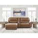 Spear Hill Caramel Leather 3 Piece Modular Power Reclining Sectional with LAF Chaise and USB Charging