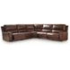 Spear Hill Canyon Leather 5 Piece Modular Power Reclining Sectional with USB Charging