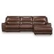 Spear Hill Canyon Leather 3 Piece Modular Reclining Sectional with RAF Chaise and USB Charging