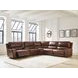 Spear Hill Canyon Leather 6 Piece Modular Reclining Sectional with Storage Console and USB Charging
