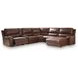 Spear Hill Canyon Leather 6 Piece Modular Power Reclining Sectional with RAF Chaise and USB Charging