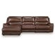 Spear Hill Canyon Leather 3 Piece Modular Reclining Sectional with LAF Chaise and USB Charging