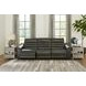 Center Line Dark Gray Leather 3 Piece Modular Power Reclining Sectional with USB Charging