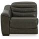 Center Line Dark Gray Leather 3 Piece Modular Power Reclining Loveseat with Console and USB Charging