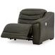 Center Line Dark Gray Leather 3 Piece Modular Power Reclining Loveseat with Console and USB Charging
