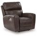 Side Step Smoke Leather Zero Gravity Power Recliner with USB Charging