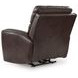 Side Step Smoke Leather Zero Gravity Power Recliner with USB Charging