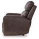Side Step Smoke Leather Zero Gravity Power Recliner with USB Charging
