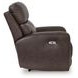 Side Step Smoke Leather Zero Gravity Power Recliner with USB Charging