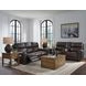 Side Step Smoke Leather Power Reclining Living Room Set