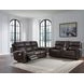 Side Step Smoke Leather 79" Zero Gravity Power Reclining Loveseat with USB Charging