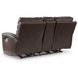 Side Step Smoke Leather Power Reclining Living Room Set