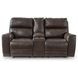 Side Step Smoke Leather Power Reclining Living Room Set