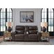 Side Step Smoke Leather 79" Zero Gravity Power Reclining Loveseat with USB Charging